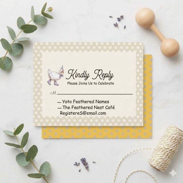 Retro Duck & Gosling Baby Shower Invite (Creator Uploaded)
