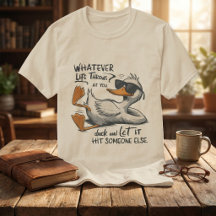 Retro Duck Graphic Adult Humour Sarcastic Quote 