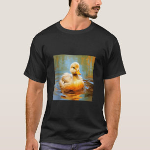retro duck Pintail Duck Cute Duck Duck Watercolor  T-Shirt