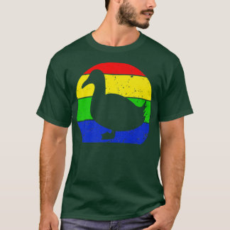 Retro Duck Vintage Duck Silhouette Farmer Animal L T-Shirt