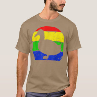 Retro Duck Vintage Duck Silhouette Farmer Animal L T-Shirt