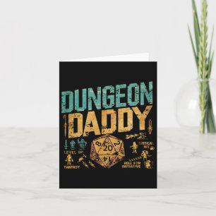 Retro Dungeon Daddy For Father  Card