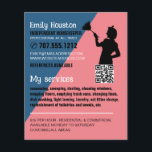 Retro Duster Silhouette, Housekeeper, Maid Flyer<br><div class="desc">Retro Duster Silhouette,  Housekeeper,  Maid Advertising Flyer by The Business Card Store.</div>