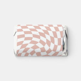 Retro Dusty Rose Sand Pink Checks Chequered