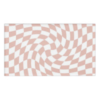 Retro Dusty Rose Sand Pink Checks Chequered   