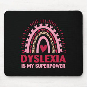 Retro Dyslexia Is My Superpower Dyslectic Reading  Mouse Pad