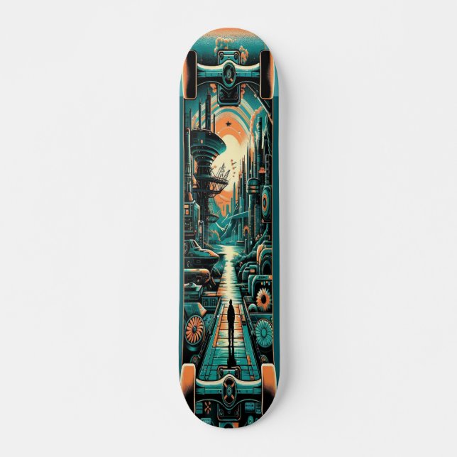  "Retro Dystopia Deck" Skateboard (Front)