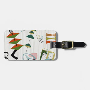 Retro Eames-Era Atomic Inspired Luggage Tag