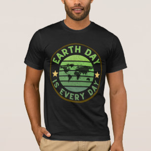 Retro Earth Day Is Every Day Vintage Badge T-Shirt