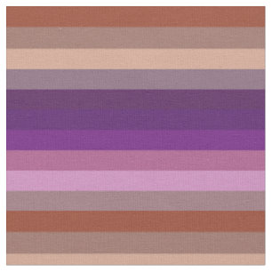 Retro Earth & Plum Horizontal Stripe Pattern Fabric