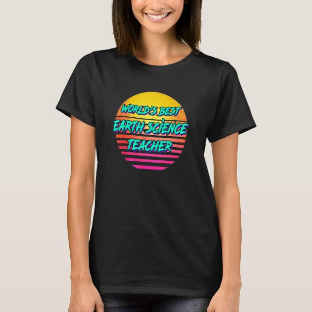 Retro Earth Science Teacher T-Shirt (Front)
