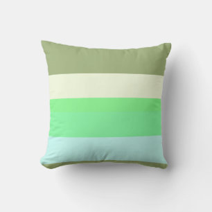 Retro Earth & Sea Vertical Stripes Cushion