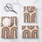 Retro Earthy Wavy Lines in Brown 