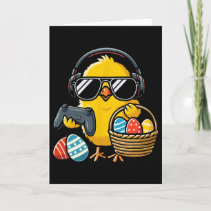 Retro Easter Chicken Gaming Funny Easter  Card