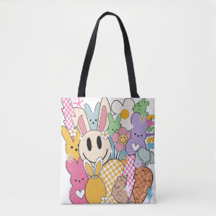 Retro Easter Collage Tote Bag
