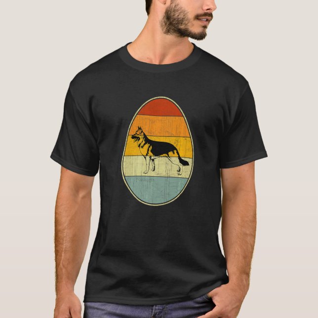 Retro Easter Egg Graphic Cool Easter Day German Sh T-Shirt (Front)