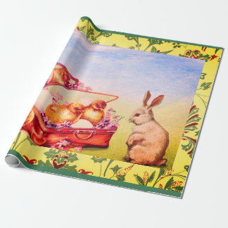 RETRO EASTER ILLUSTRATION GIFT WRAPPING PAPER