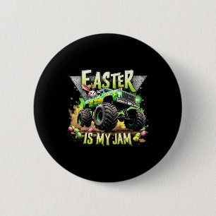 Retro Easter Is My Jam Monster Truck Off-road Fun  6 Cm Round Badge