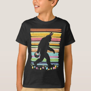 Retro Easter Outfit Pyjamas Boys Bigfoot Sasquatch T-Shirt