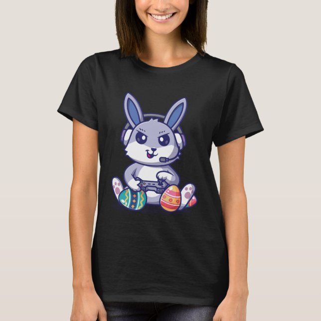 Retro Easter Video Game Easter Gaming Graphics Hap T-Shirt (Front)