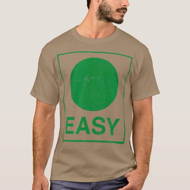 Retro Easy Skiing Sign Funny Ski Graphic T-Shirt (Front)