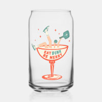 Retro Eat, Dink and Be Merry Pickleball Christmas
