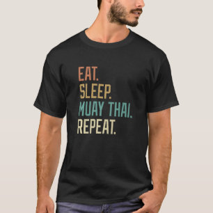 Retro Eat Sleep Muay Thai Repeat Vintage T-Shirt