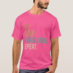Retro Eat Sleep Paragliding Repeat Vintage T-Shirt