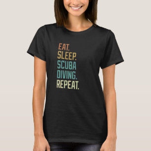 Retro Eat Sleep Scuba Diving Repeat Vintage T-Shirt