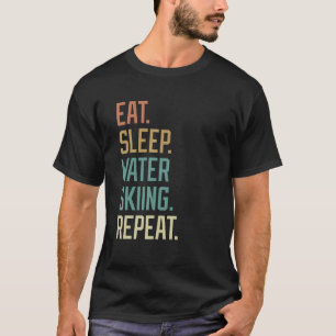 Retro Eat Sleep Water Skiing Repeat Vintage T-Shirt