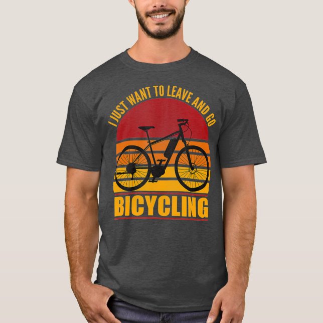 Retro Ebike Cycling Electric Bicycle Funny Rider T-Shirt (Front)