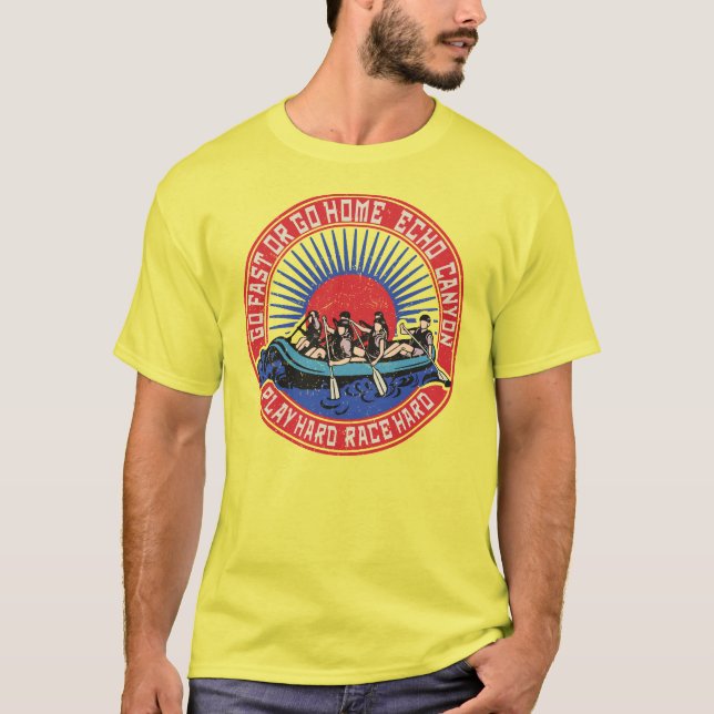Retro Echo Canyon Rafting T-Shirt (Front)