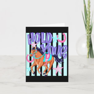 Retro Ed Hold Your Horses Ed Horse Lover Card