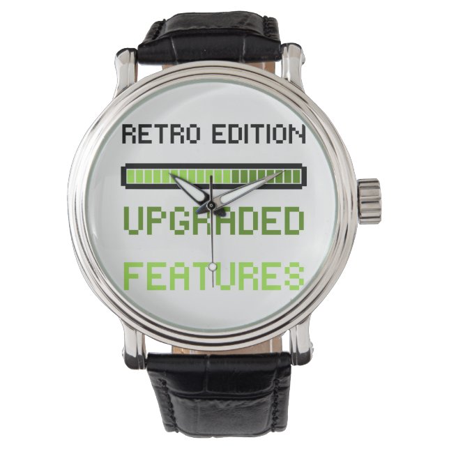 Retro Edition Upgraded Features Pixel Art Gaming  Watch (Front)