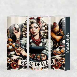 Retro Egg Dealer Farm Tumbler Design