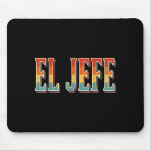 Retro el jefe funny mexican boss men dad mouse pad