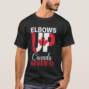 Retro Elbows up Canada Never 51 Men Women Canada f T-Shirt