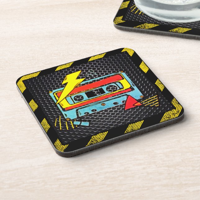 Retro Electric Cassette Coaster (Left Side)