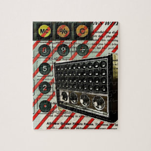 Retro electronics speaker Short Wave Radio Jigsaw Puzzle