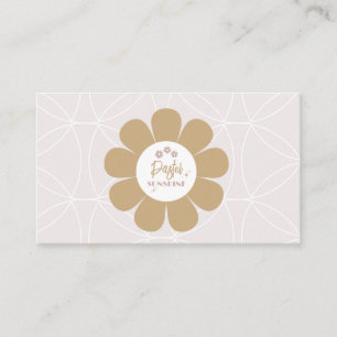 Retro Elegant Blush Pink Business Card