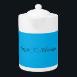 Retro Elegant Plain Sky Blue Calligraphy Name<br><div class="desc">Trendy Retro Style Template For All Needs.</div>
