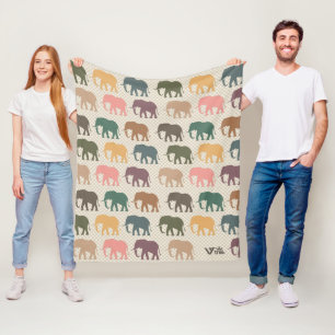 Retro Elephant Blanket Gift Vintage Animal Lover