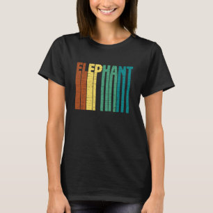 Retro Elephant For Girls Boys Kids Wild Animal Wil T-Shirt