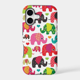 retro elephant kids pattern wallpaper