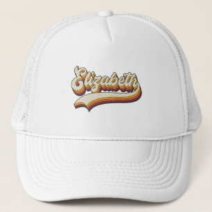 Retro Elizabeth Name 70s Vintage Design Trucker Hat