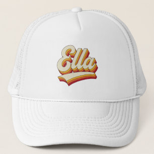 Retro Ella Name 70s Vintage Design Trucker Hat