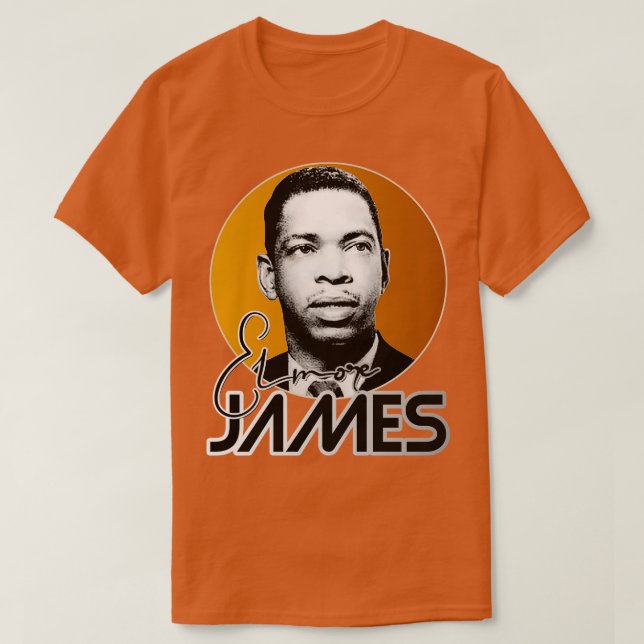Retro Elmore James Gold Tribute T-Shirt (Design Front)