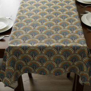 Retro Embroidery Arc Pattern Tablecloth
