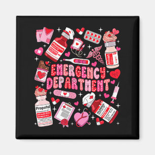 Retro Emergency Department Ed Er Nurse Valentines Magnet