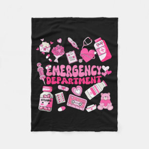 Retro Emergency Department Nk Valentine Er Nurse W Fleece Blanket